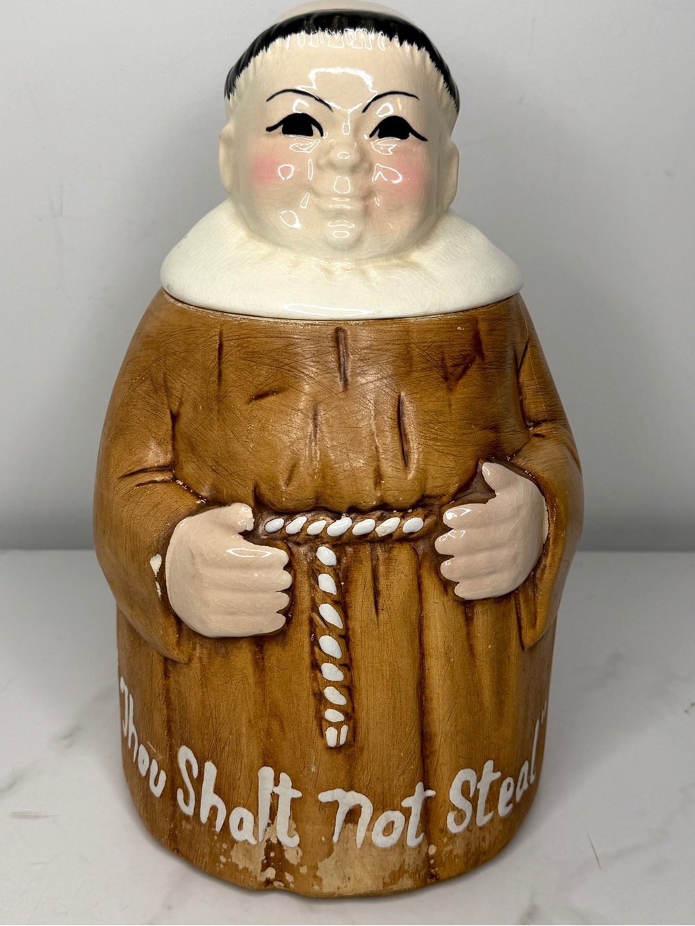 1960’s Monk Though Shalt Not Steal cookie jar